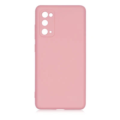 Samsung Galaxy S20 FE İçi Kadife Dolgulu Şık Candy Lansman Silikon Kılıf Açık Pembe