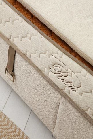 Minar Retro Baza Başlık Yatak Seti - 160X200 Siyah Ayak-Coco03 -Yastık Coco08 - Resim 4