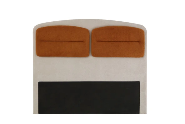 Minar Retro Baza Başlık - 180X200 Siyah Ayak-Coco03 -Yastık Coco08 - Resim 2