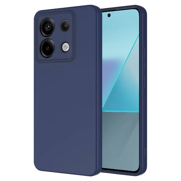 Redmi Note 13 Pro 5G İçi Kadife Dolgulu Şık Candy Lansman Silikon Kılıf Lacivert