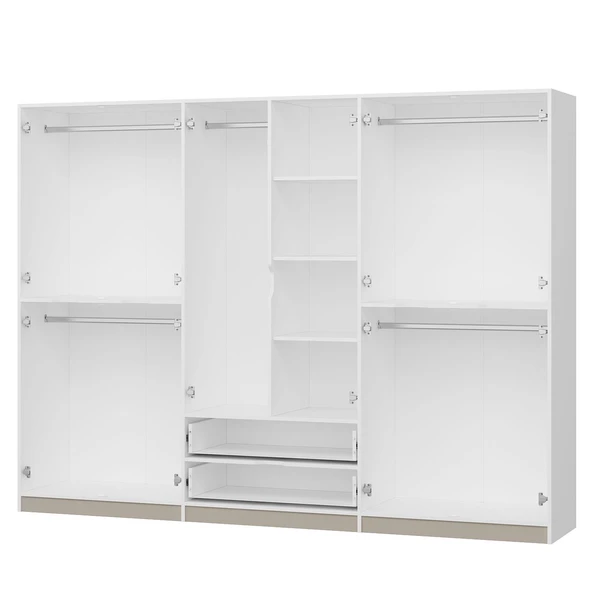 Minar Elina 6 Kapaklı Dolap Beyaz Kumtaşı - Resim 7