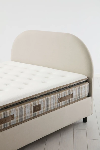 Minar Astra Baza Başlık Yatak 160X200 - Bej - Resim 2