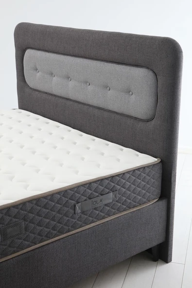 Minar Elegant Baza Başlık Yatak Seti 160X200 - Siyah Ayak Prime Keten 48 - Resim 2