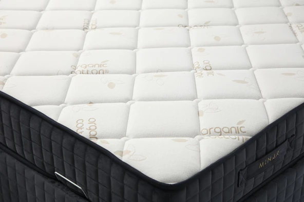 Minar Safir Baza+Başlık 160*200 Pedsiz Yatak Set- Antrasit - Resim 7