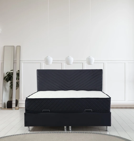 Minar Riva Baza Başlık Yatak 120X200 - Antrasit ürün görseli