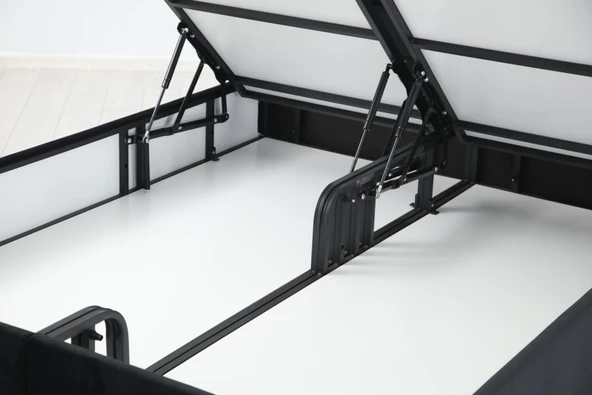 Minar Star Baza Başlık Yatak Seti 100X200 - Siyah Ayak Anka17 - Resim 2