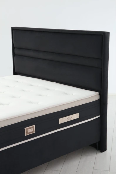 Minar Star Baza Başlık Yatak Seti 180X200 - Siyah Ayak Anka17 - Resim 4