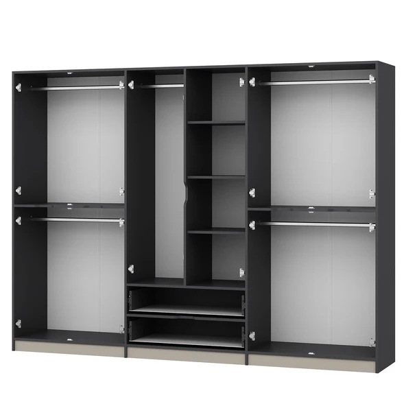 Minar Elina 6 Kapaklı Dolap Antrasit Kumtaşı - Resim 7