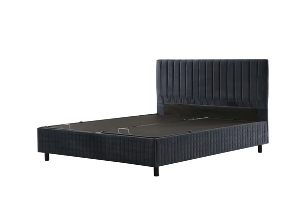 Minar Safir Baza+Başlık 160*200 Pedli Yatak Set- Antrasit