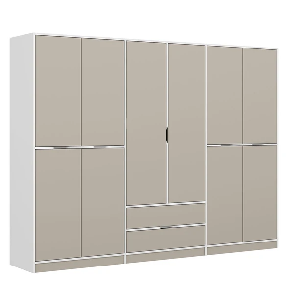 Minar Elina 6 Kapaklı Dolap Beyaz Kumtaşı - Resim 5