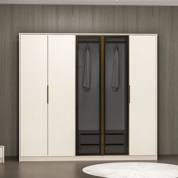 Minar Kale Luxe Soft 5K Mbrn+Cam Dolap-Kumtası - Resim 3