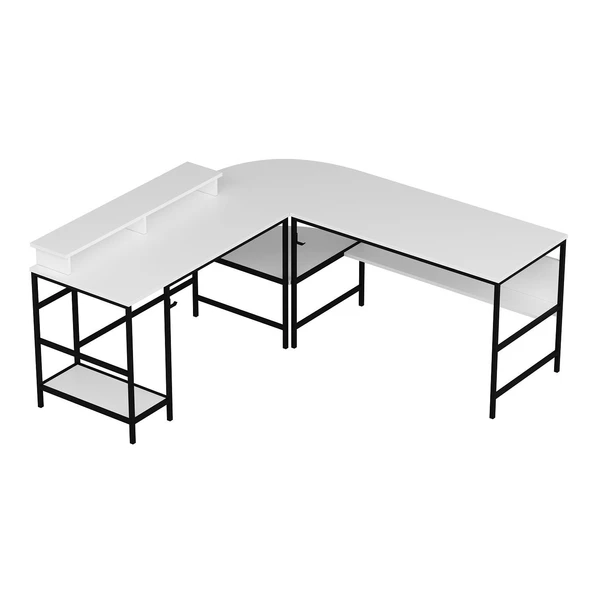 Minar Greta Köşe Masa Set (Led Işıklı) - Beyaz - 7