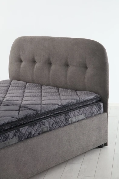 Minar Buffy Baza Başlık Yatak Seti 150X200 - Siyah Ayak Coco13 - Resim 2