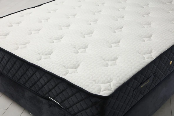 Minar Riva Baza Başlık Yatak 140X200 - Antrasit - Resim 6