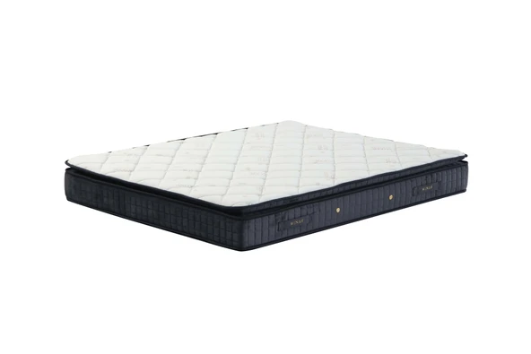 Minar Safir Baza+Başlık 160*200 Pedli Yatak Set- Antrasit - Resim 4