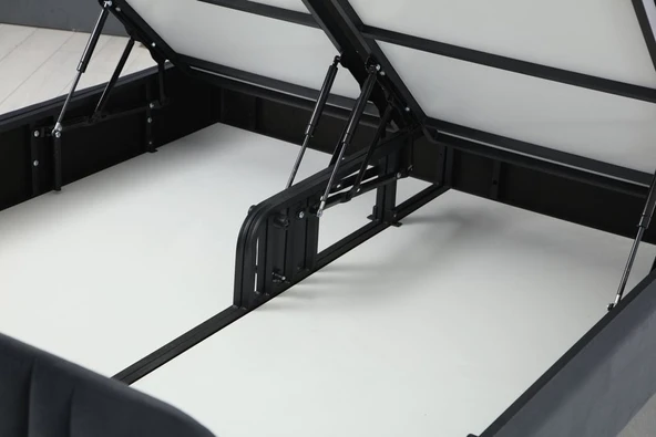 Minar Line Baza Başlık Yatak Seti 150X200 - Siyah Ayak Anka19 - Resim 2