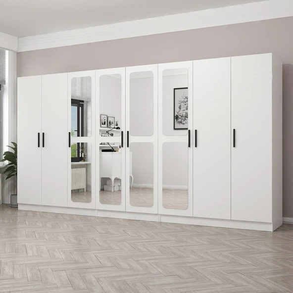 Minar Kale Zincir 8K 4 Aynalı 4Ç Dlp-Beyaz 3+2+3 - Resim 3