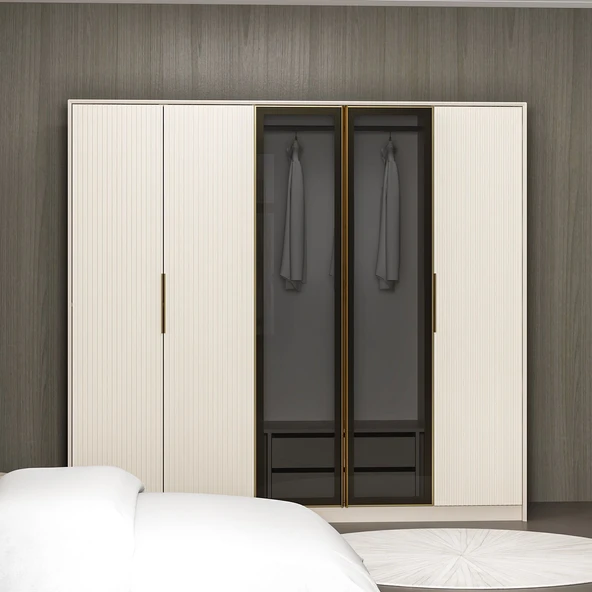 Minar Kale Luxe Soft 5K Mbrn+Cam Dolap-Kumtası - Resim 2