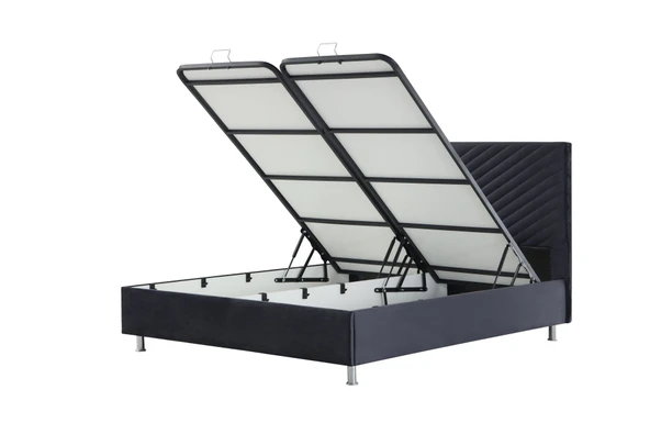 Minar Riva Baza Başlık Yatak 150X200 - Antrasit - Resim 3