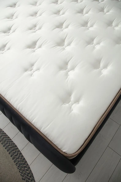 Minar Line Baza Başlık Yatak Seti 150X200 - Siyah Ayak Anka19 - Resim 3