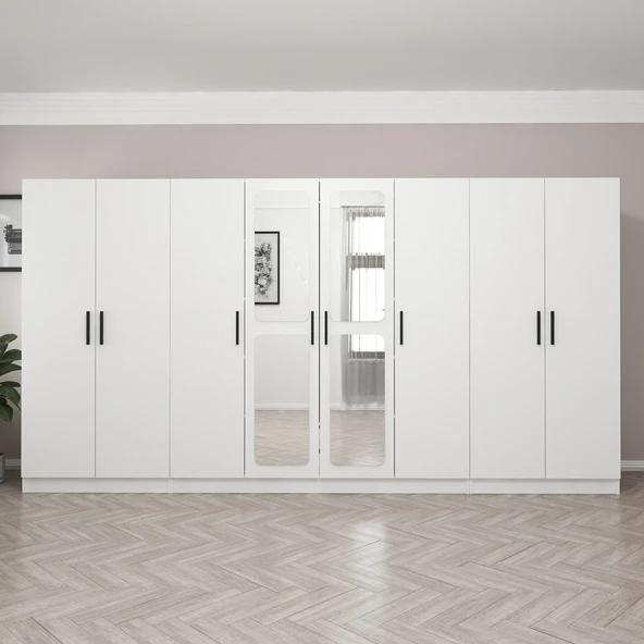 Minar Kale Zincir 8K 2 Aynalı 2Ç Dlp-Beyaz 2+4+2 ürün görseli 1