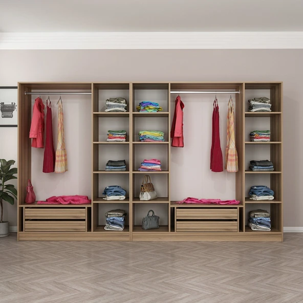 Minar Kale Plus190 7 Kapaklı 4Ç Dolap Dore Plus Dore - 5