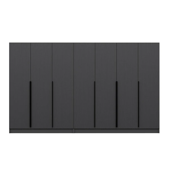 Minar Kale Plus190 7 Mebran Kapaklı 4Ç Dolap Antrasit Mebran - Resim 6