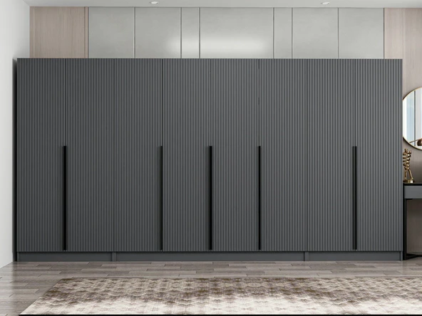 Minar Kale Plus190 8 Mebran Kapaklı 2Ç Dolap Antrasit Mebran - Resim 2