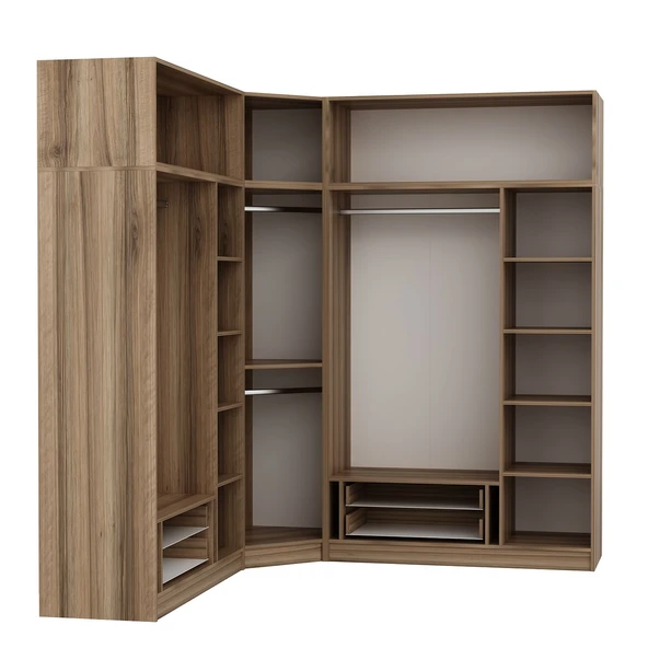 Minar Kaleplus190 7 Kapaklı 4 Çekmeceli Köşe Dolap Dore Dore Plus + Yüklük - Resim 5