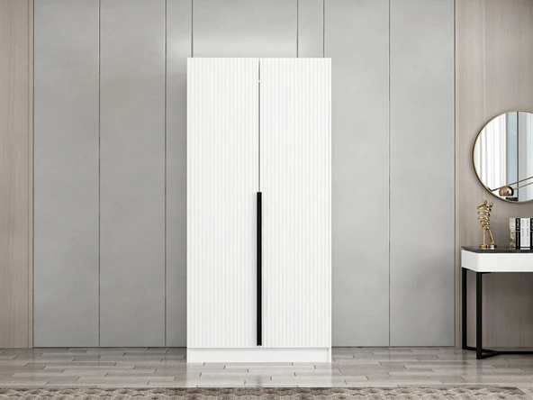 Minar Kale Plus190 2 Mebran Kapaklı Dolap Beyaz Mebran - Resim 2