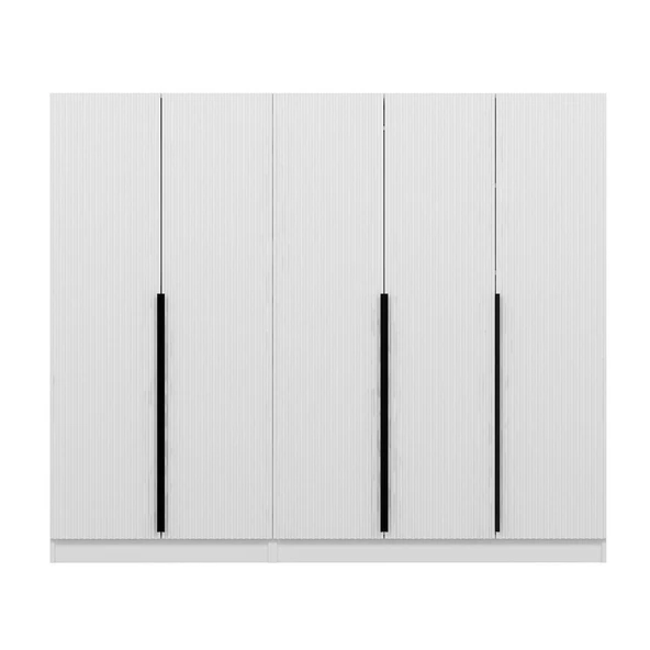 Minar Kale Plus190 5 Mebran Kapaklı 2Ç Dolap Beyaz Mebran - Resim 6