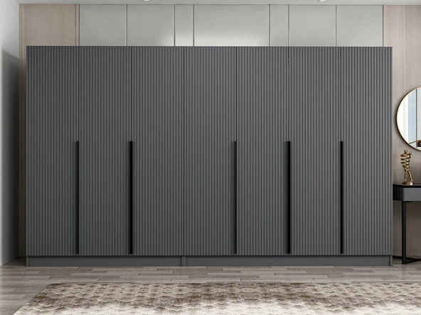 Minar Kale Plus190 7 Mebran Kapaklı 4Ç Dolap Antrasit Mebran - Resim 2