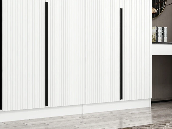 Minar Kale Plus190 8 Mebran Kapaklı 2Ç Dolap Beyaz Mebran - Resim 4