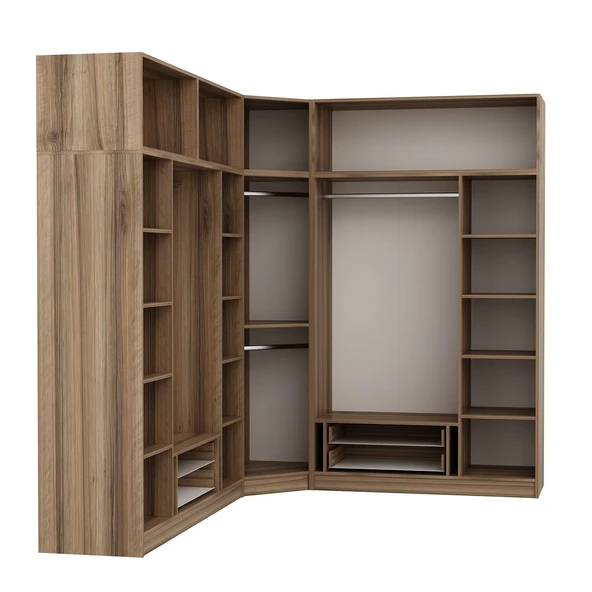 Minar Kaleplus190 8 Kapaklı 4 Çekmeceli Köşe Dolap Dore Dore Plus + Yüklük - Resim 6