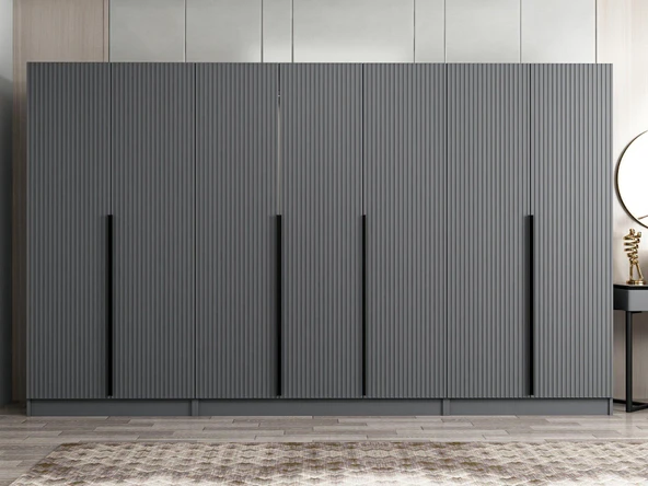 Minar Kale Plus190 7 Mebran Kapaklı 2Ç Dolap Antrasit Mebran - Resim 2