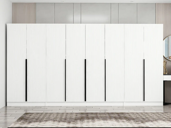 Minar Kale Plus190 8 Mebran Kapaklı 2Ç Dolap Beyaz Mebran - Resim 2