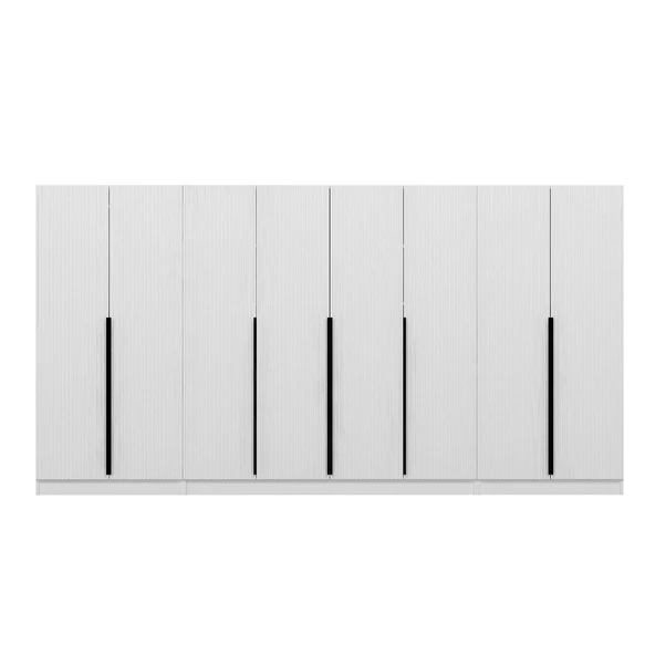 Minar Kale Plus190 8 Mebran Kapaklı 2Ç Dolap Beyaz Mebran - Resim 6