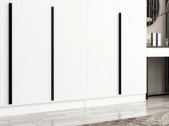 Minar Kale Plus190 7 Mebran Kapaklı 2Ç Dolap Beyaz Mebran - Resim 4