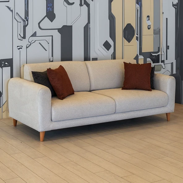 Minar Mitra 3+3+1 Berjer Koltuk Takım (Ares Byz+Koyu Gri) - Resim 3