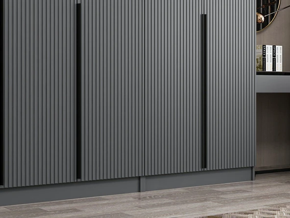 Minar Kale Plus190 8 Mebran Kapaklı 2Ç Dolap Antrasit Mebran - Resim 4