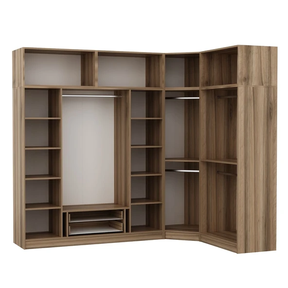 Minar Kaleplus210 7 Kapaklı 2 Çekmeceli Köşe Dolap + Yüklük Dore Dore Plus - Resim 6