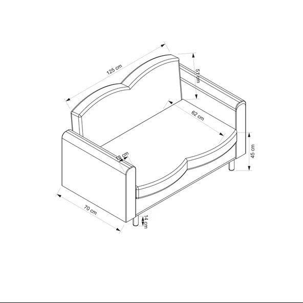 Minar Lotus 2'Li Koltuk - Coco13 - Resim 5