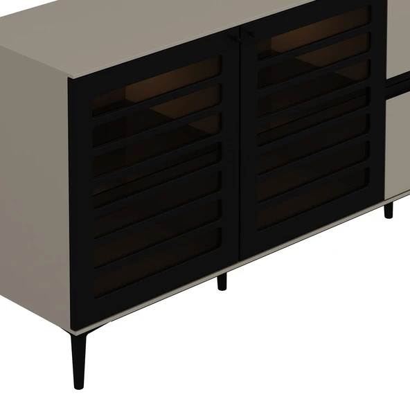 Minar Star Konsol Mbrn Cam Kpk 2K2C Soft - Kumtası Siyah - Resim 7