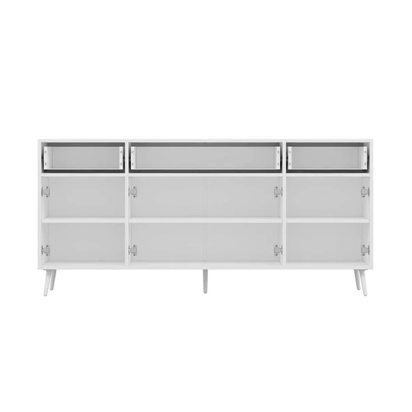 Minar Elina Ayaklı Konsol Aynalı Beyaz-Beyaz - Resim 6