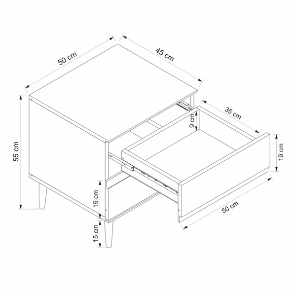 Minar Star Komodin 2C Soft - Kumtası - Resim 7