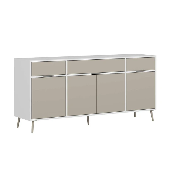 Minar Elina Ayaklı Konsol Beyaz-Kumtaşı - Resim 5