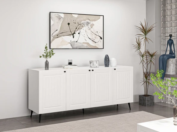 Minar Kale Konsol İlkbahar - Beyaz Beyaz - Resim 2