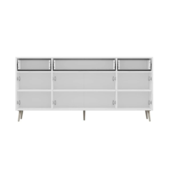 Minar Elina Ayaklı Konsol Aynalı Beyaz-Kumtaşı - Resim 6