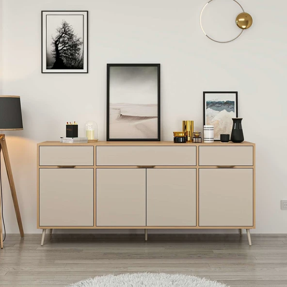 Minar Elina Ayaklı Konsol Dore-Kumtaşı - Resim 2