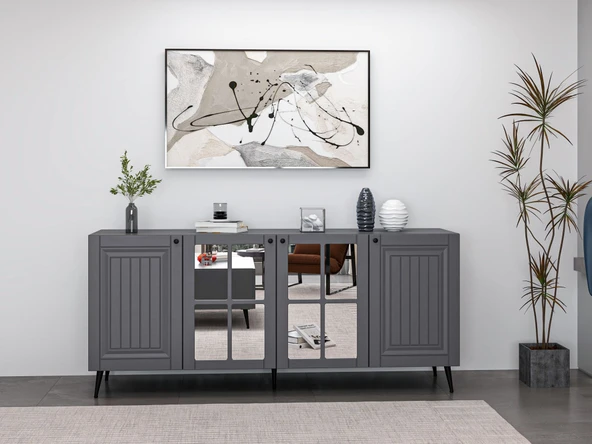 Minar Kale Konsol İlkbahar - Antrasit Aynalı Antrasit